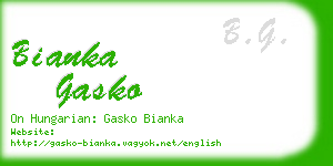 bianka gasko business card